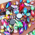 1000pcs AB Colorful Rhinestones Crystal Gems, Flatback Acrylic Gemstone Jewels by UYTRDVG