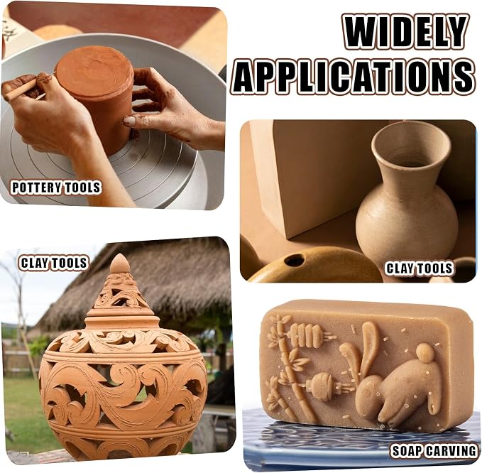 JIYIN 10 Piece Wooden Clay Sculpting Tool - Image 7