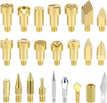QWORK Pyrography Wood Burning Tips – 23Pcs Multifunctional Copper Crafting Set by QWORK
