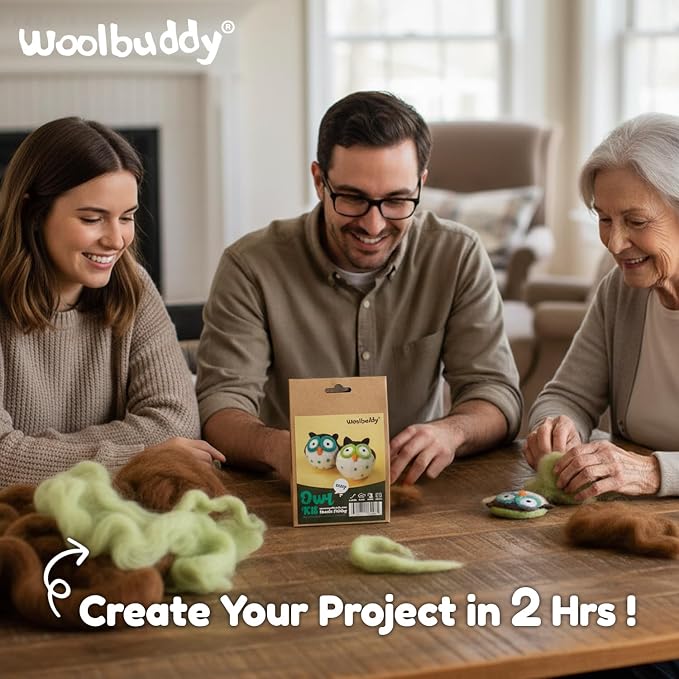 Woolbuddy Needle Felting Kit for Beginner Adults, Starter Set - Image 3