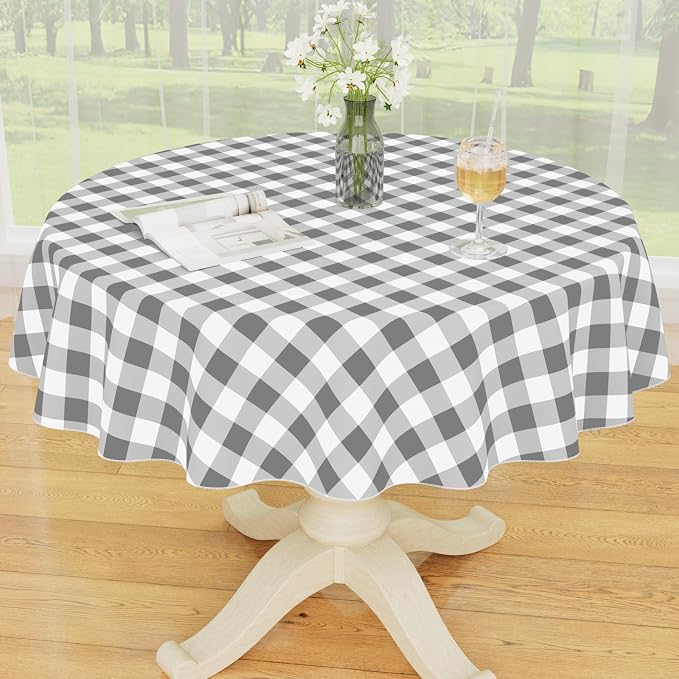 Smiry Plastic Table Cloth, Waterproof Vinyl Tablecloth by Smiry
