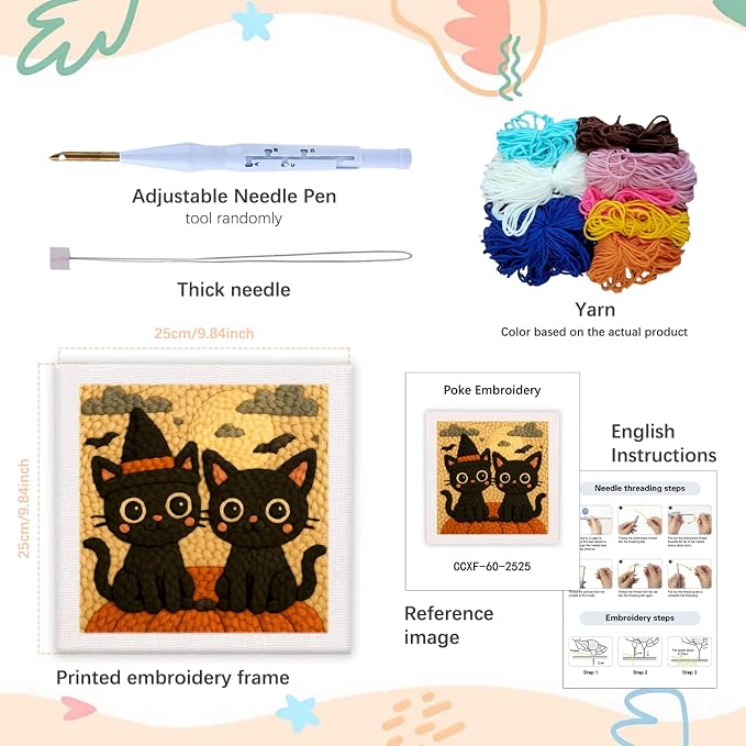 SDOYUNO Punch Needle Kit with Frame - Image 2