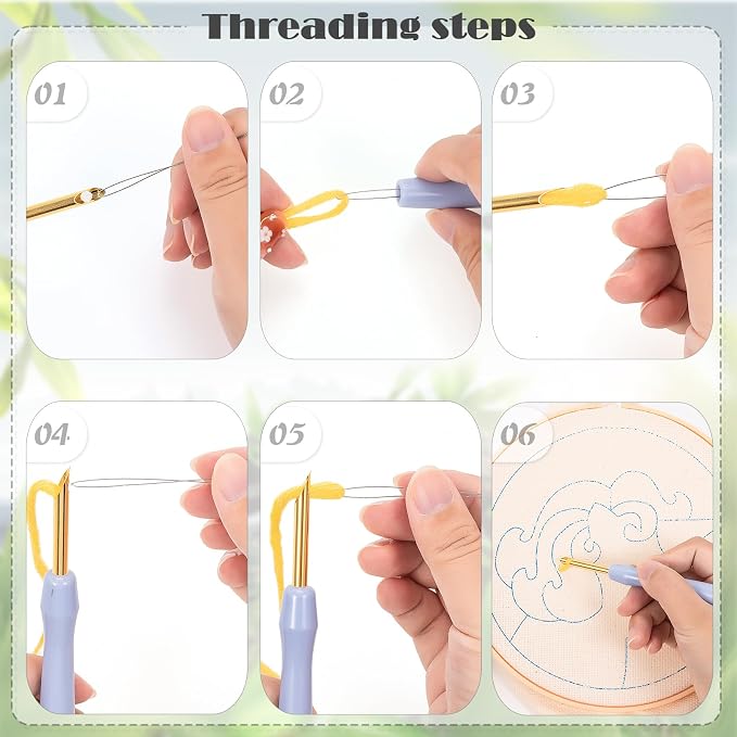 JSRQT Punch Needle Kit for Beginners, Handmade Punch Needle Embroidery Starter - Image 3