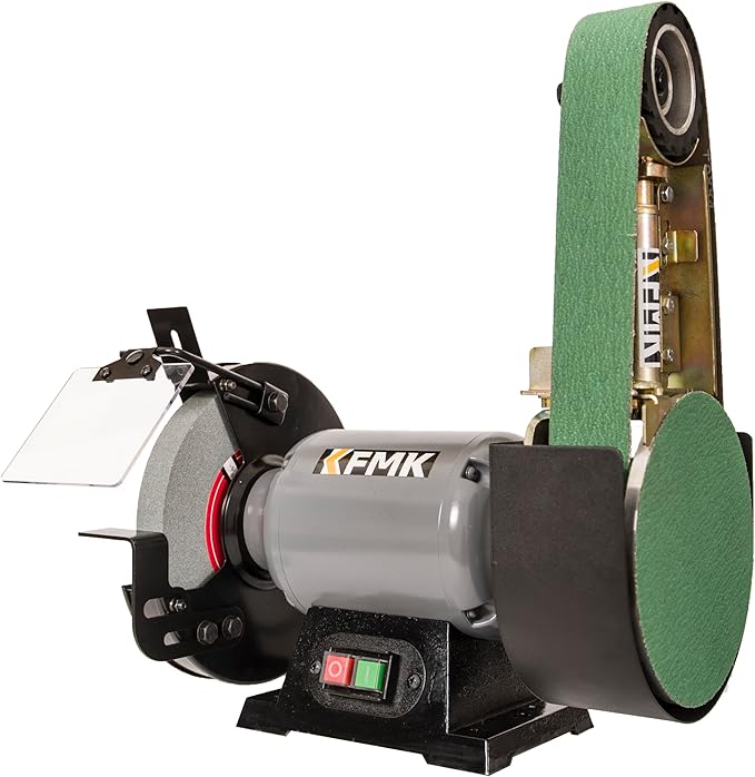 𝟑𝐢𝐧𝟏 2"x36" Belt Sander 7" Disc Sander and 8" Grinder Combo, 3.1 Amp Bench Belt Sander for Metal Working, 2 inch Belt Grinder for Knife Making and Sharpening, KF8236