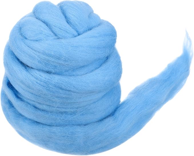 MECCANIXITY Wool Roving Yarn Soft Felting Wool 50g/1.76oz Pure Chunky Roving by MECCANIXITY