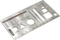 Culinary Ruler Mini Cutting Reference Template Cooking Measurement | stainless by UPTTHOW