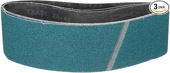 6 x 48 Inch Sanding Belt, 3 Pcs 40 Grit Zirconia Knife Sharpener Belts Work Sharpening for Belt Sander Knife Carving Tool Metal Working