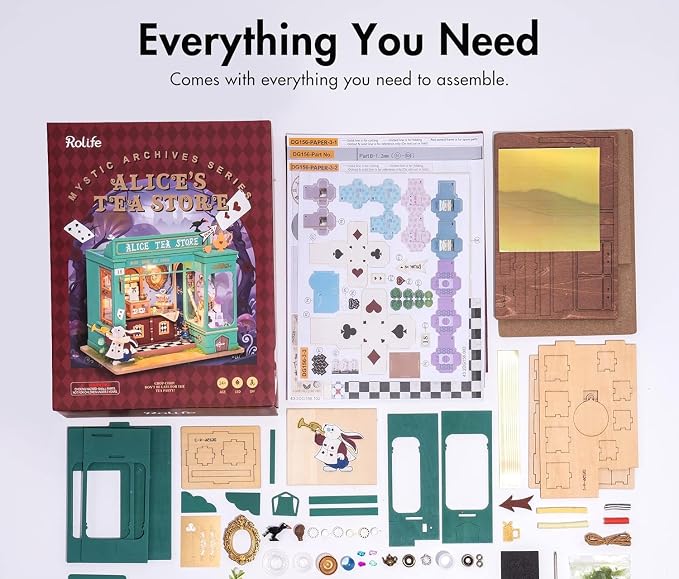 Rolife DIY Miniature House Kit Alice's Tea Store, Tiny House Kit - Image 9