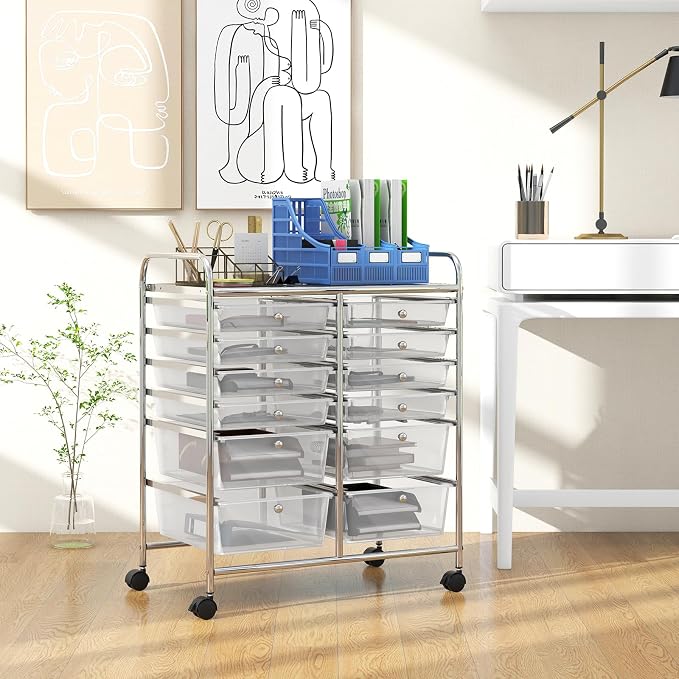 BECOMFORT 12-Drawer Rolling Cart - Image 9