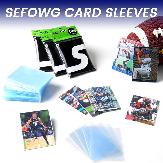 600ct Clear Card Sleeves for Trading Cards, Baseball Sports Soft Sleeves - Image 6