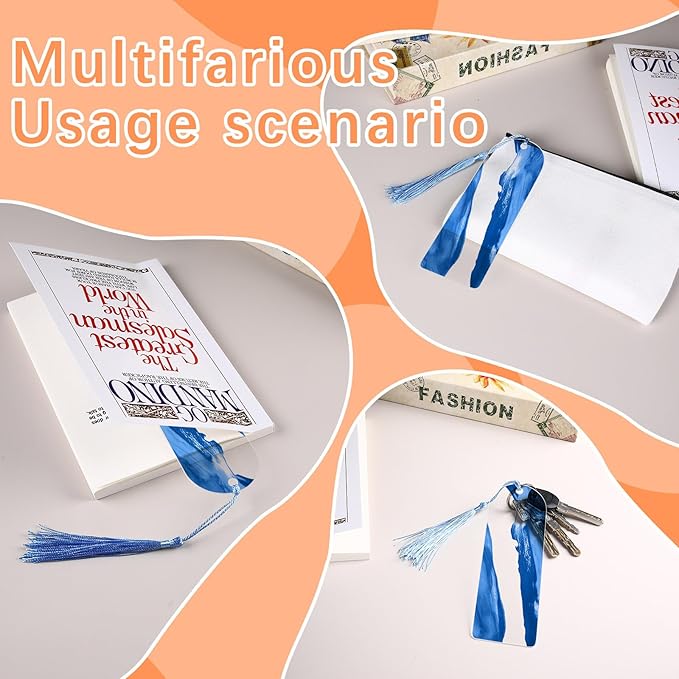 30 Pcs Clear Acrylic Bookmarks Blanks 6" x 2", Plastic Book Page Markers - Image 6