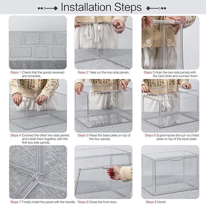 DILIBRA 5 Packs Clear Plastic Handbag Storage Organizer - Image 6