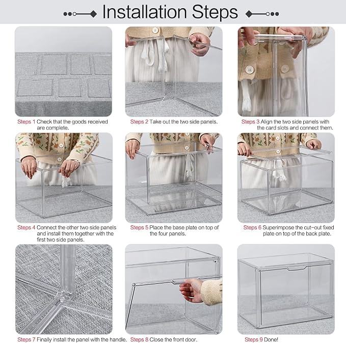 DILIBRA 4 Packs Clear Plastic Handbag Storage Organizer - Image 5