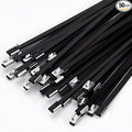 Black Metal Zip Ties, 11.8inch 50pcs 304 Stainless Steel Zip Ties, Uv Resistant Chain Link Fence Ties for Machinery, Exhaust Wrap, Farm, Pipe, Roof, Cable, and Outdoor Fences