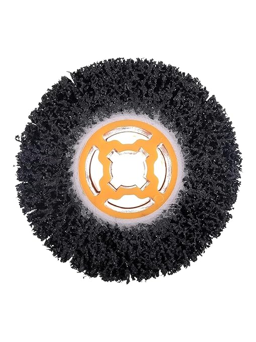 Rocaris 6 Pack Abrasive Drum Paint and Rust Remover, 40 Grit Abrasive Wheel Wire Drawing Polishing Wheel for Wood Metal Surface Polishing, 4.5" x 4"