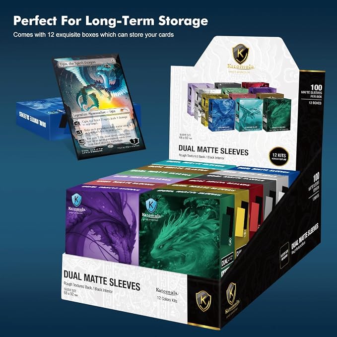 Wisdom Blue Dual Matte Card Sleeves, Katomula Card Sleeves - Image 7
