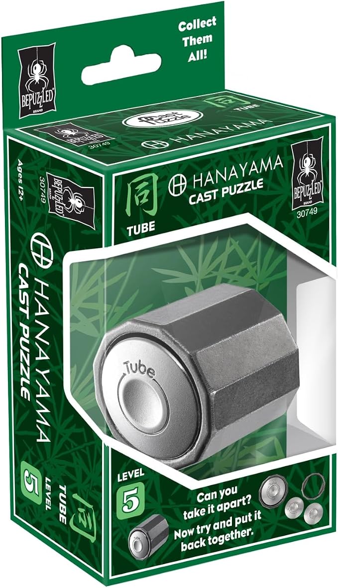 BePuzzled | Tube Hanayama Metal Brainteaser Puzzle Mensa Rated Level 5 - Image 2