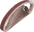 HARFINGTON 1 x 30 Inch Sanding Belts, 5 Pcs 80 Grits Aluminum Oxide Abrasive Belt Sander File Belt for Woodworking, Metal Polishing, Knife Sharpener