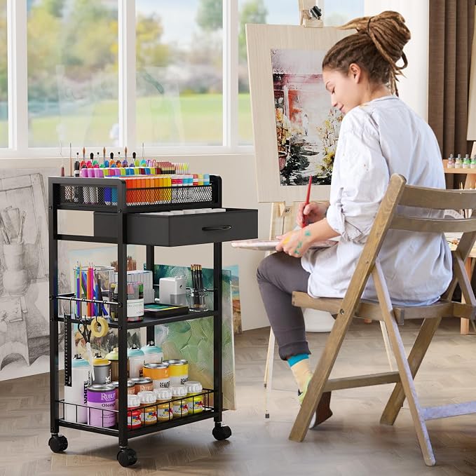 Homsorout 3 Tier Rolling Cart - Image 6