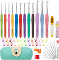MECHEER Crochet Hooks 12 Sizes Crochet Hook Set, 51 Pack Yarn Crochet Kit by MECHEER