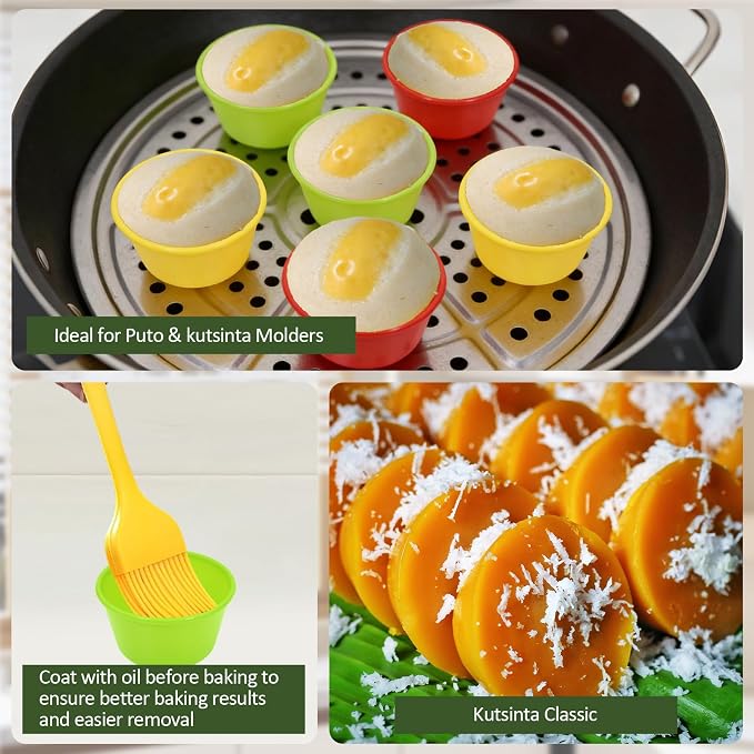 24 Pcs Silicone Puto Molder Filipino, BPA-Free Non-Stick Puto Mold Cups - Image 5