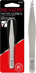 Revlon Slanted Tip Tweezers for Men, Ultra-Sharp for Precision Eyebrow Shaping by RevlonConsumerProductsCorp