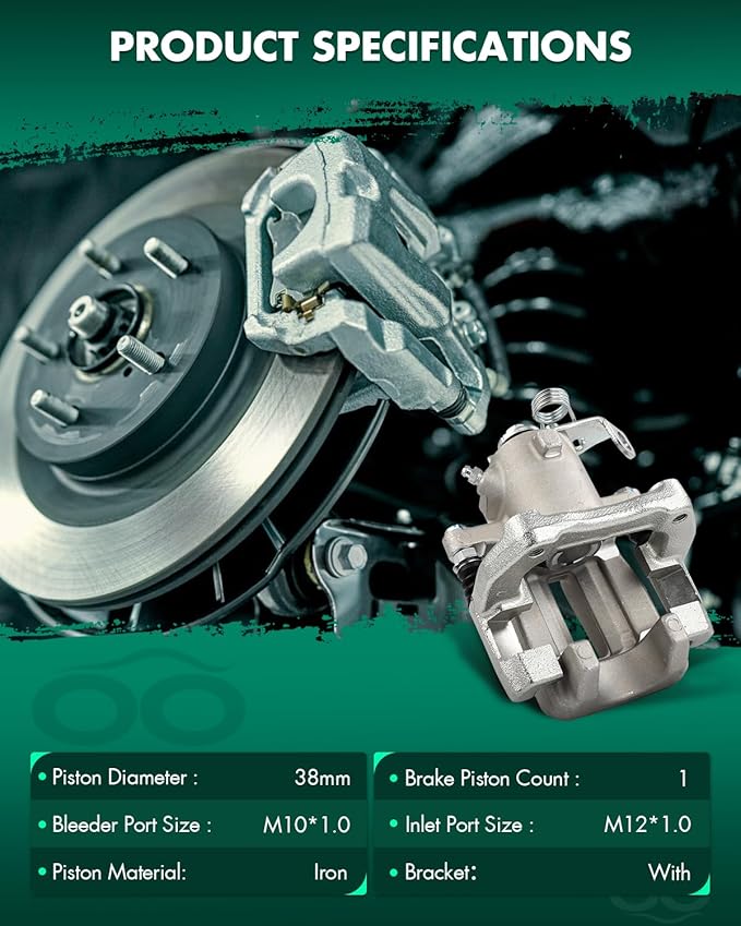 SCITOO Rear Right Brake Caliper With Bracket 19B2718 Compatible For Volkswagen For Golf 2002 2004-2005,For Volkswagen For Jetta 2005