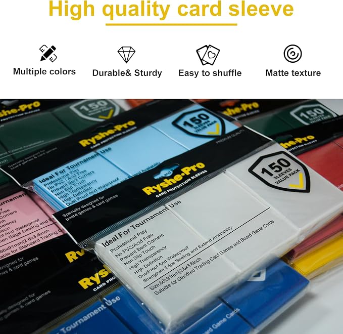 Premium Card Sleeves, 150 Sleeves 2.6''x3.6'' Compatible - Image 6