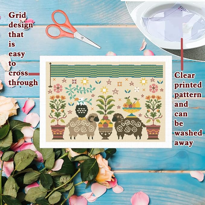 FREEBLOSS 11CT Cross Stitch Kit Stamped Cross Stitch Craft Kit - Image 3