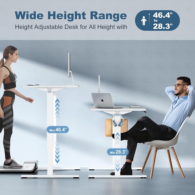 DUMOS 63 Inch Electric Standing Desk Height Adjustable, Sit to Stand Computer - Image 5