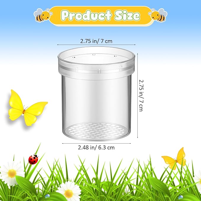 STOBOK Insect Observation Cup 2.75 Inch Transparent Bug Viewer Jar - Image 8