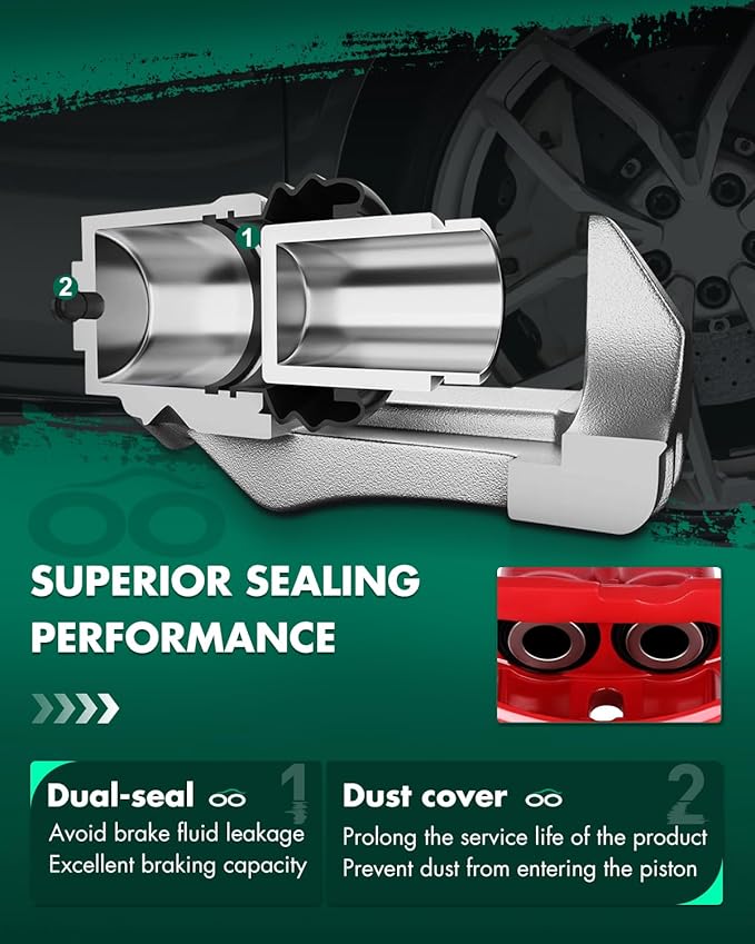 SCITOO 18-B4729 18-B4728 Front Left & Right Disc Brake Calipers w/Bracket For Cadillac For Escalade/For Escalade ESV,For Chevrolet For Astro/For Avalanche 1500/For Express 1500,For GMC For Safari