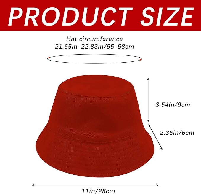 Bucket Hats Bulk Solid Color DIY Blank Hat Bucket Hats - Image 2
