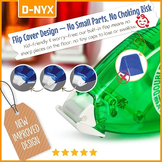 D-NYX 4 Pack Double Sided Tape Roller, Glue Tape Roller - Image 4