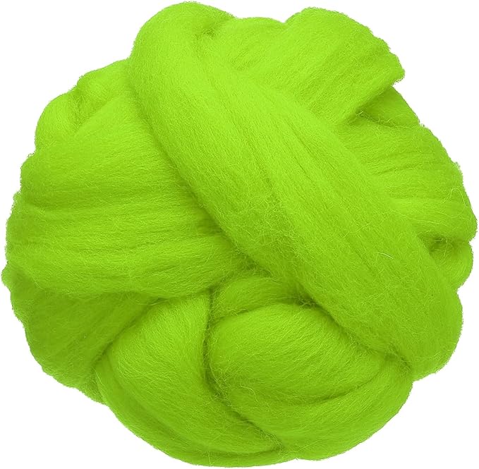 uxcell 3.53oz Wool Roving Yarn, Needle Felting Wool Fiber DIY Craft Needle Wet by uxcell
