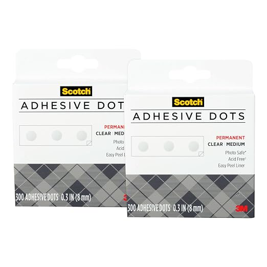 Scotch Adhesive Dots, 300 Dots/Pack, Easy Dispensing, Photo-Safe by Unknown