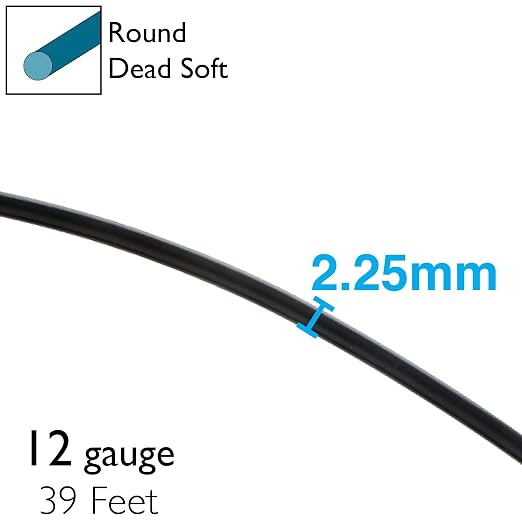 The Beadsmith Anodized Aluminum Wire – 12 Gauge – 39 feet – Black Color – - Image 4