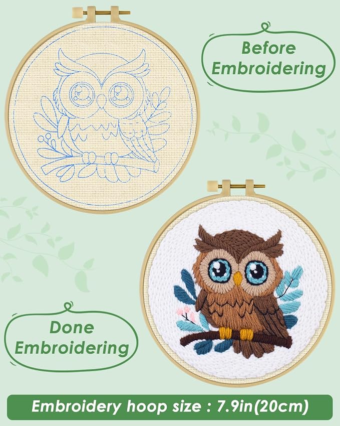 ERKOON Punch Needle Kit for Beginners Adults, DIY Easy Animal Embroidery Set - Image 3