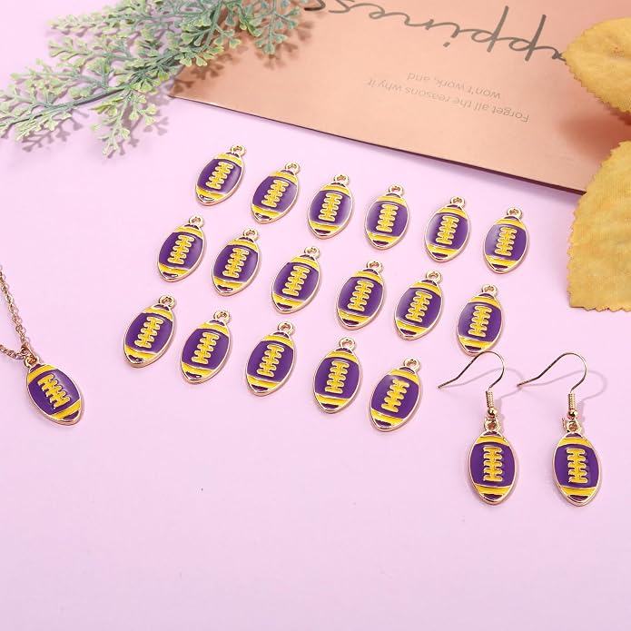 20PCS Sports Charms Enamel Basketball Baseball Pendant Charms - Image 3