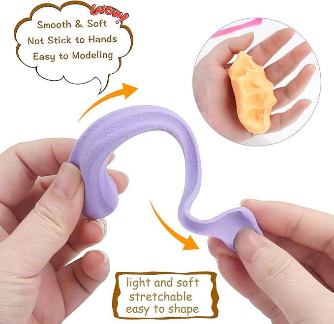 Air Dry Clay Kit for Kids – 64 Colors 15g Each, Non-Toxic Modeling Clay Set | - Image 4