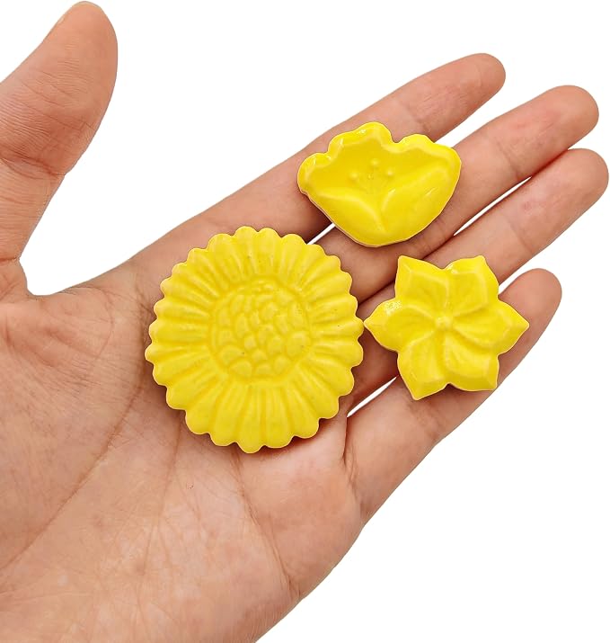 500g/1.1lb Ceramic Mosaic Tiles Mixed Shapes of Flowers, Mushrooms - Image 4