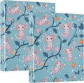 Cute Pink Axolotl Round Ring Binders 1.5 Inch Aquatic Plant Amphibian Blue 3 by Wamika