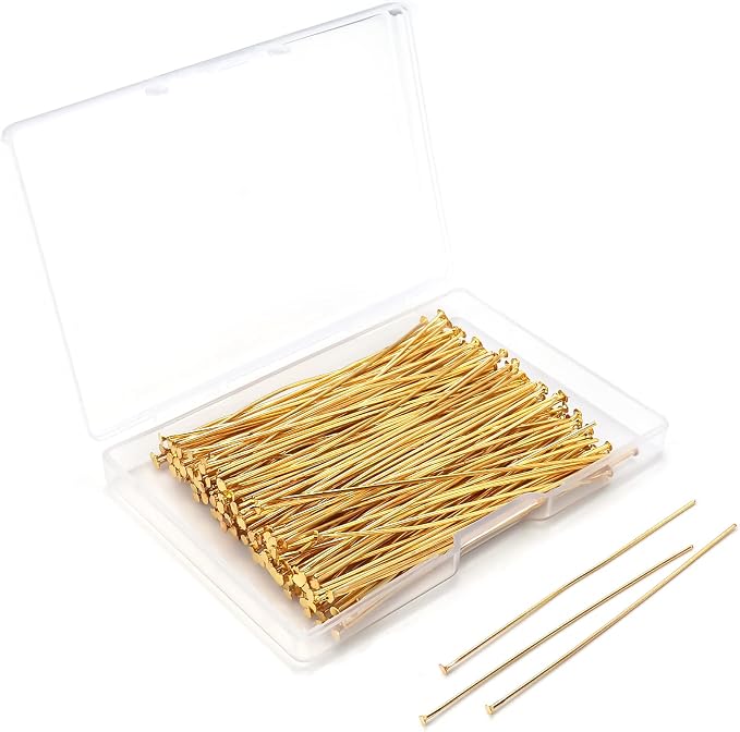 200 Pcs 70mm/2.76 Inch 21 Gauge Head Pins by Yumttero
