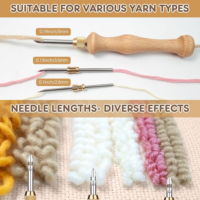 Cheloment 4 Set Punch Needle Kit - Image 4
