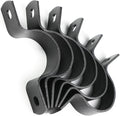 Black Durable U-Clamps Metal Pipe Clamps Double Hole Double Hole Pipe Strap DIY U-Bracket (Pack of 6) (1/2 INCH)
