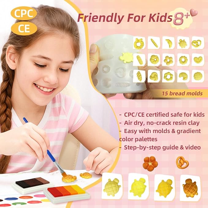 iLAND Craft Sets for Girls Ages 8-12 Creative Clay Bakery Crafting Kit - Image 3