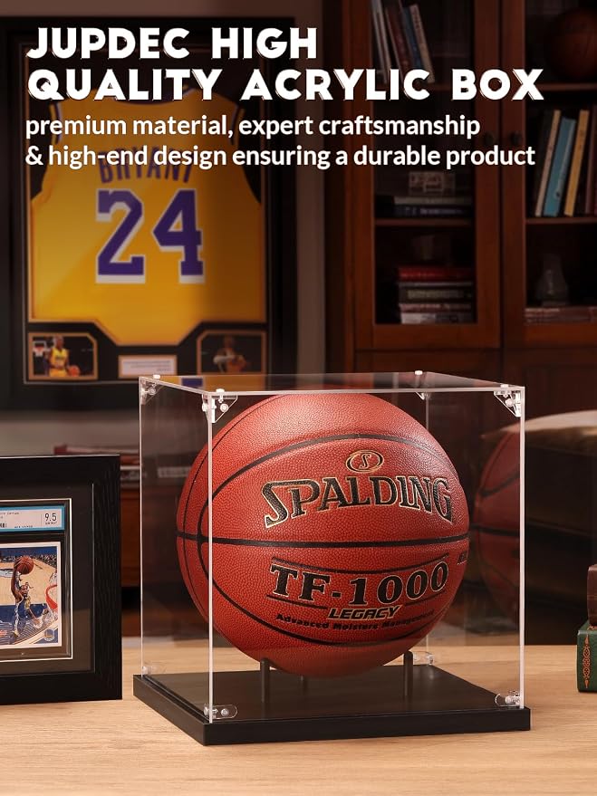 JupDec Basketball Display Case Acrylic Clear 10" Full Size - Image 6