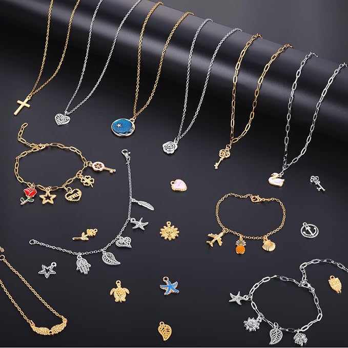 Zefy 18K Gold Silver Chain for Jewelry Making, 19.7ft 6 Rolls Stainless Steel - Image 3
