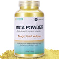 Mica Powder, 200g/7.42oz Large Jar, Magic Gold Yellow Mica Powder Pigment by CHANGTIKEJIWelcomeYouOrder