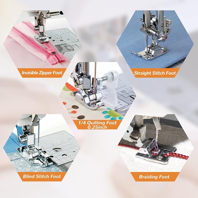Presser Foot Set 42Pcs, Sewing Machine Presser Feet Kit Accessories - Image 5